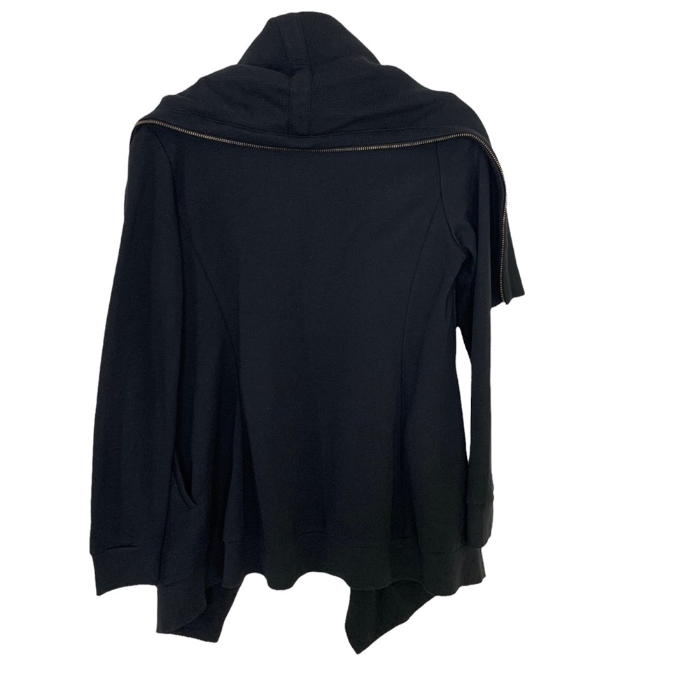 All Saints Sweatshirt Dahlia Convertible Zipper Collar Black S NWT - Picture 6 of 12